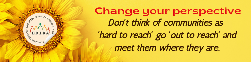 Yellow banner with sunflower and black text.