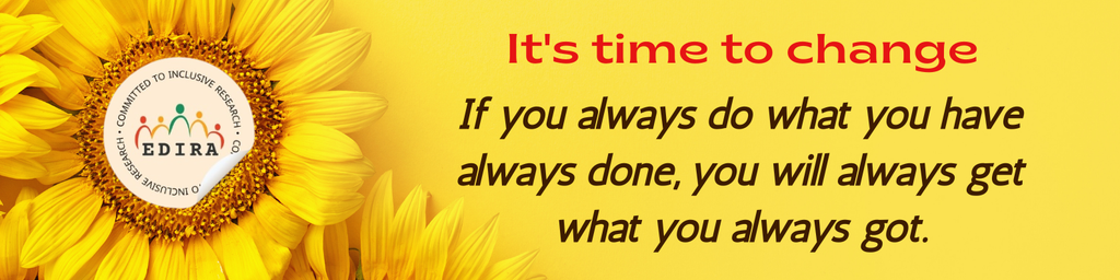 Yellow banner with sunflower and black text.