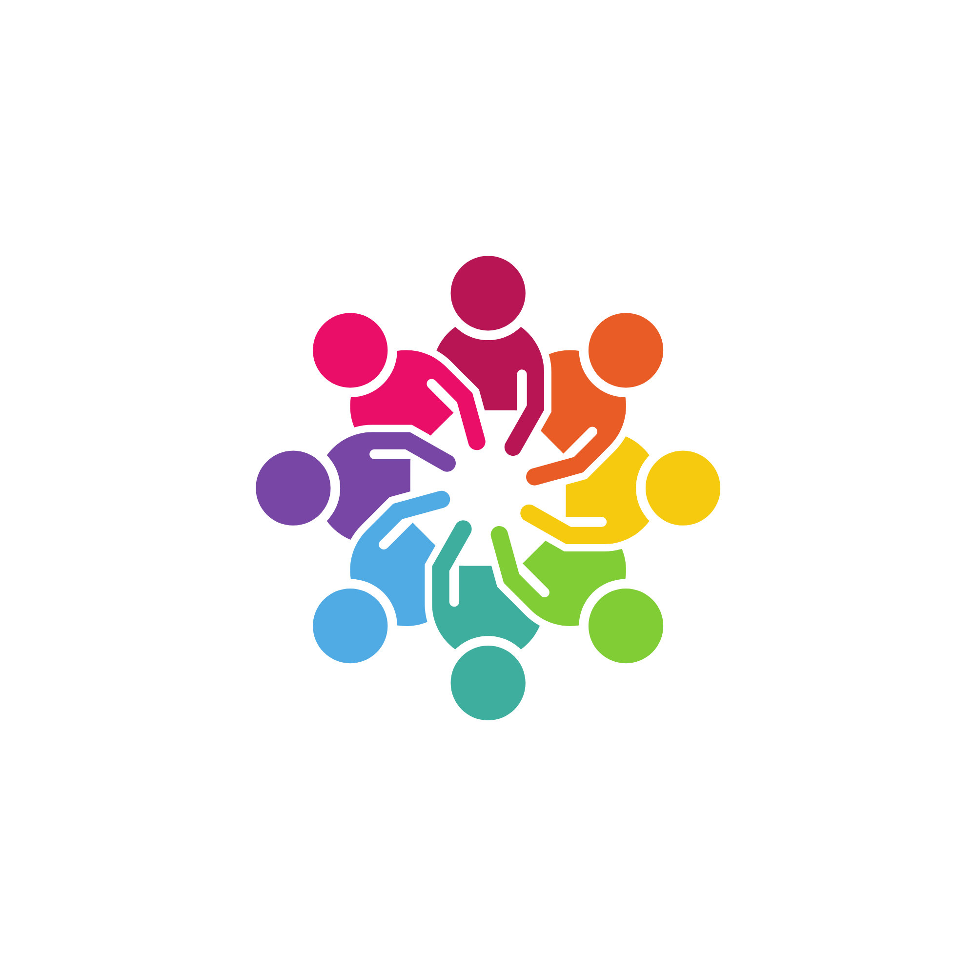Circle image in rainbow colours